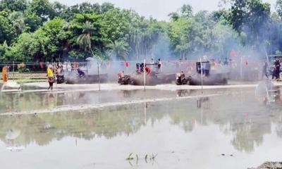 মহেশপুরে পাওয়ারটিলার দৌড় প্রতিযোগিতা