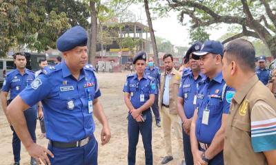 শোলাকিয়া ঈদগাহ মাঠ পরিদর্শন করেছেন পুলিশ সুপার 