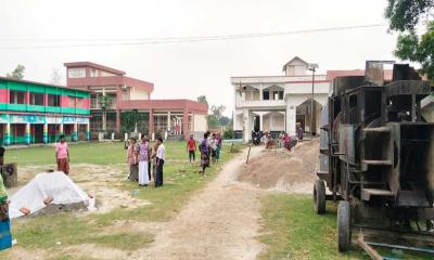 ধনবাড়ীতে সরকারি বিদ্যালয় মাঠে নির্মাণ সামগ্রী ও গাছ রাখায় পাঠদান বিঘ্ন