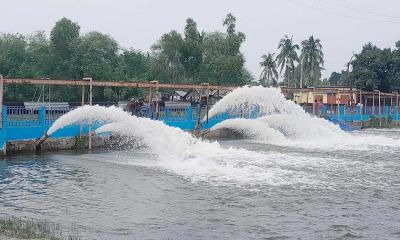 অভয়নগরে ভবদহ স্লুইস গেটের সাত পাম্প সচল 