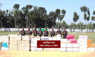 ব্রাহ্মণবাড়িয়ায় আড়াই কোটি টাকার ভারতীয় চোরাচালানী মালামাল আটক