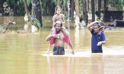 সিলেটে ভয়াবহ বন্যা, পানিবন্দি ৫ লাখ ৩৩ হাজার মানুষ