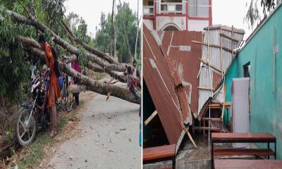 ঠাকুরগাঁওয়ে হঠাৎ ঝড়ে ২০ গ্রাম লন্ডভন্ড, ৩ জনের মৃত্যু