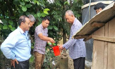 দীঘিনালায় বন্যায় ক্ষতিগ্রস্ত নলকূপ জীবাণুমুক্তকরণ কার্যক্রম শুরু